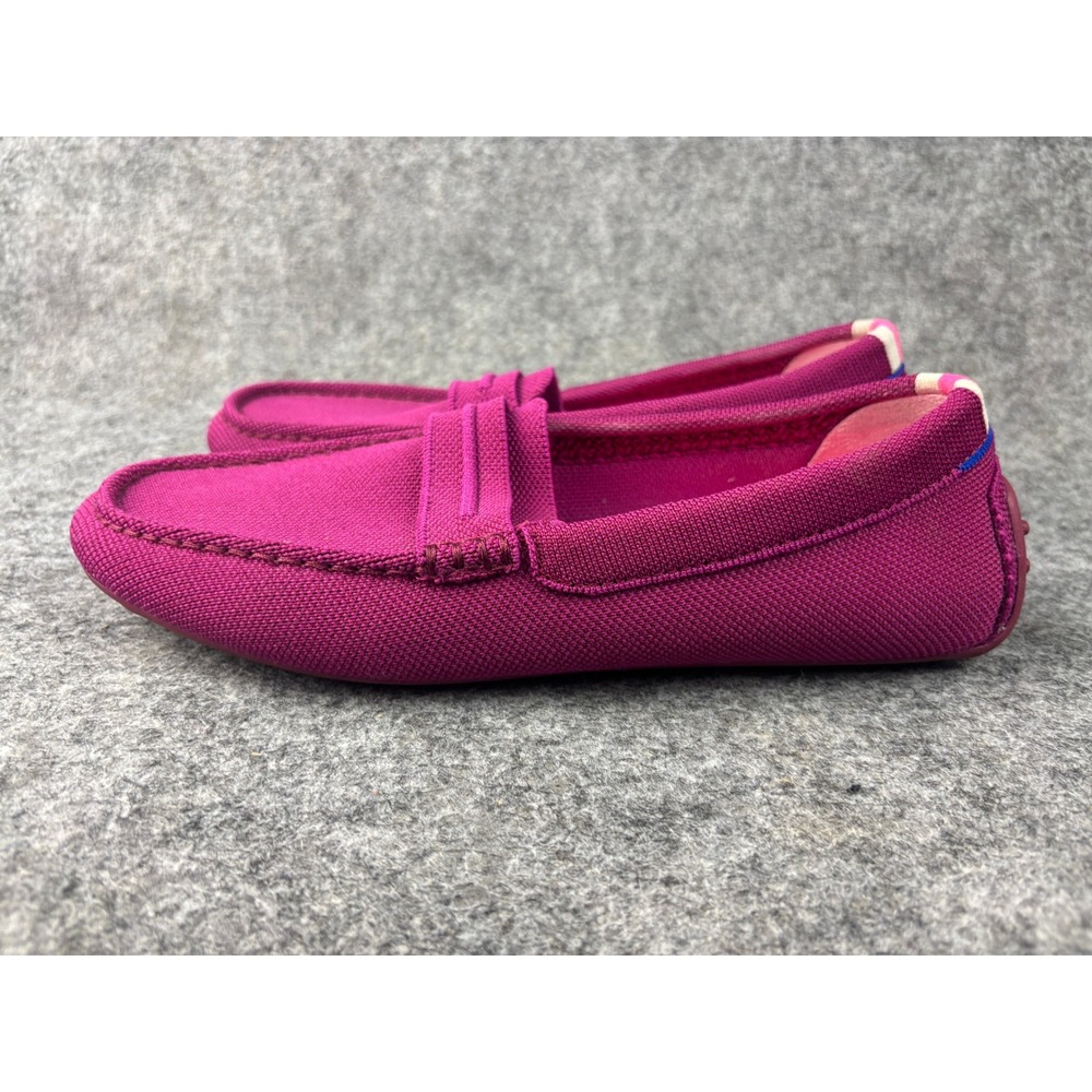 Rothys The Driver Loafers Womens 9 Raspberry Pink Sustainable Knit Slip On Shoe